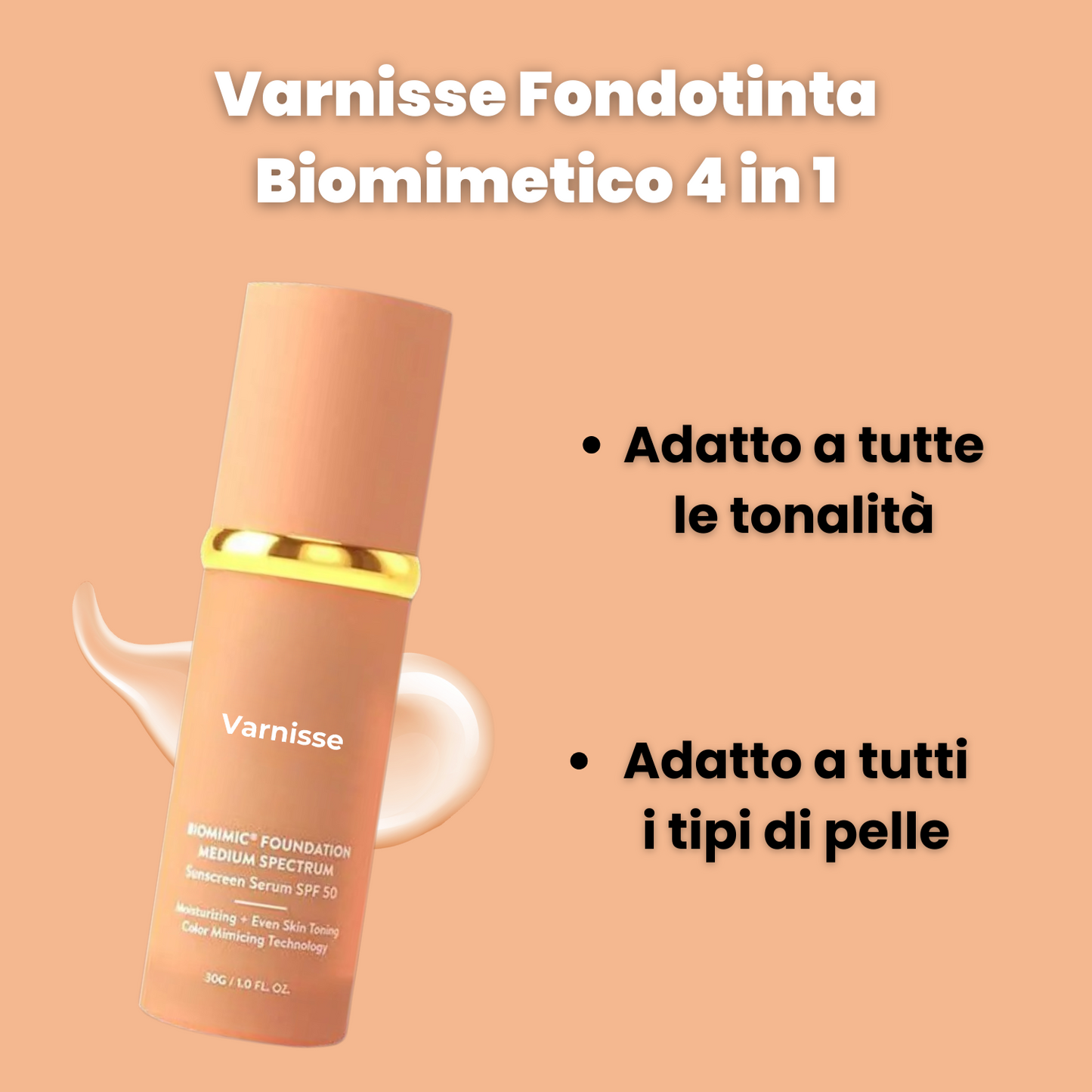 Varnisse Fondotinta Biomimetico 4 in 1